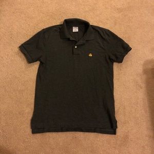 brooks brothers dark grey performance polo size S